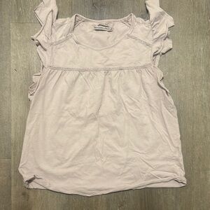 Abercrombie & Fitch Light Pink Ruffled Blouse